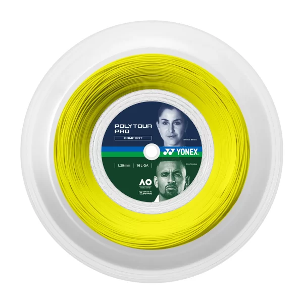 Cuerda de Tenis Yonex Polytour Pro Yellow 1.25 200 metros